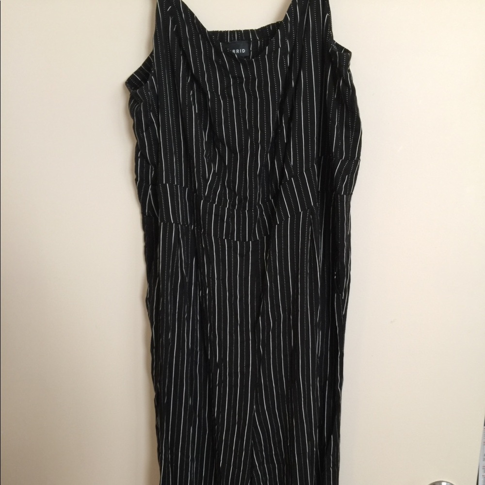 Torrid pinstriped challis romper, size 2